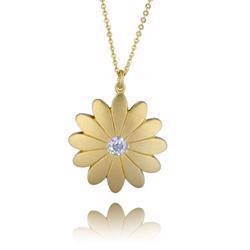 Sunflower silver flower with zirkonia from Izabel Camille